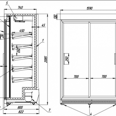 Vitrina verticala cu usa sticla VD125S - Frigosztufi
